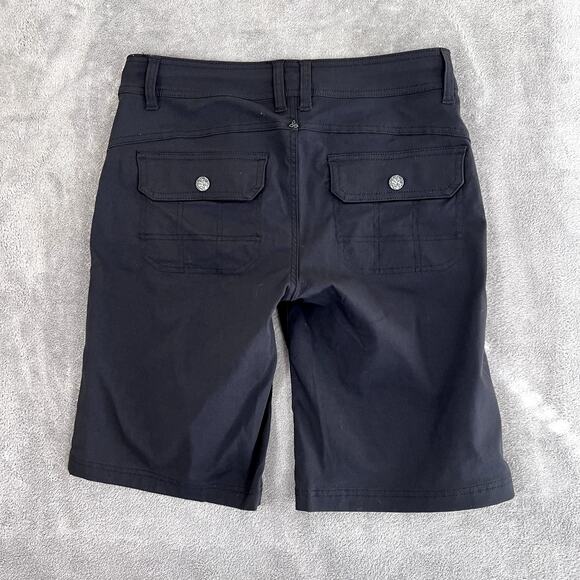 Prana Halle Shorts Women's 6 Black Stretch Performance Outdoor Hiking - Picture 3 of 7